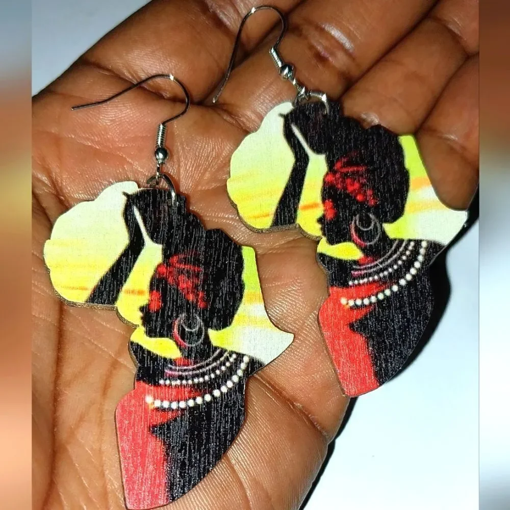 Fun bohemian African dangle earrings